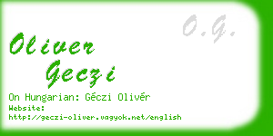 oliver geczi business card