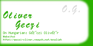 oliver geczi business card
